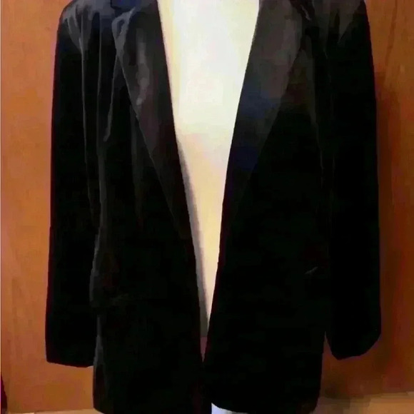 Roaman’s Women’s Black Polyester Blazer With Pockets And 1 Button 18w - Picture 3 of 16